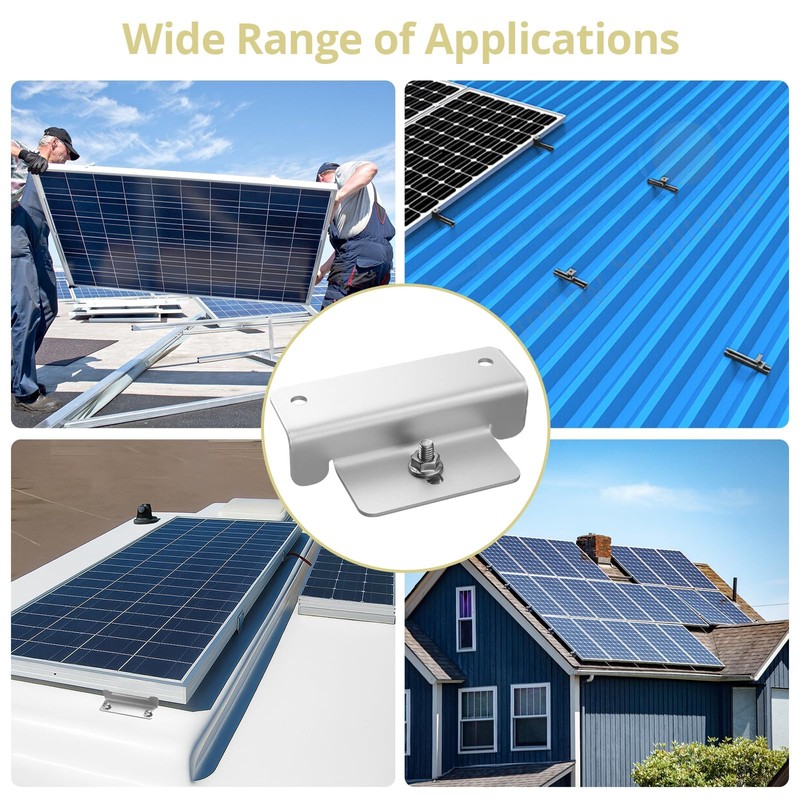 Anbte 16PCS Solar Panel Mounting Z Brackets, Aluminum Solar Panel