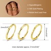ALEXCRAFT Gold Ring Set for Women - 3-Piece Adjustable Thin