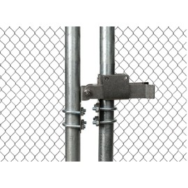 Chain Link Residential Arm Double Gate Latch Latches Two Gates Together Without The Need of a Drop Rod Chain Link Double Gate Latch for 1-3/8" Gate Frames Double Sided Lockable Gate Latch