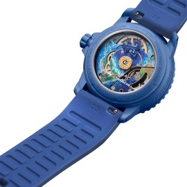 Ocdin - Correa de reloj de repuesto para Blancpain X Swatch con llave hexagonal, correa de silicona de liberación rápida, compatible con Bioceramic SCUBA Cincuenta Fathoms (22 mm, azul)