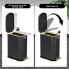 KSSKSS 2.6 Gallon Slim Bathroom Trash Can with Soft-Close Foot