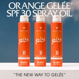 VACATION Vacation Orange Gelée SPF 30 Sunscreen Spray Oil & Air Freshener Bundle, Tanning Oil with SPF, Suntan Lotion Spray, Transparent on All Skin Tones, Dermatologist-Tested, Vegan, 5 Fl. Oz.