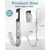 AOKLIT 50 Pcs Metal J Hooks Cable Support 3/4 Inch