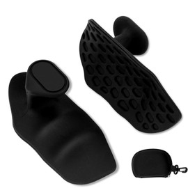 Xolixorium Silicon Gym Grips Fingerless Workout Grips – Ergonomic Hand Protector Pads for Weight Lifting, Pull-Ups, Gym Training and Exercise, for Men and Women (Black)