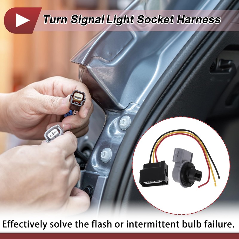 A ABSOPRO 1 Set Turn Signal Light Socket Wiring for