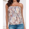 Strapless Tops for Summer Women Bandeau Tank Casual Blouse Tunic