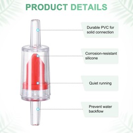 M METERXITY 1-Set Aquarium Air Valve, for 3/16" Airline Tubing PVC Aquarium with L-Shape Air Control Valves Check Valves for Fish Tanks/Aquaculture, Regulators Air Pump Adjustable [Blue, Red]