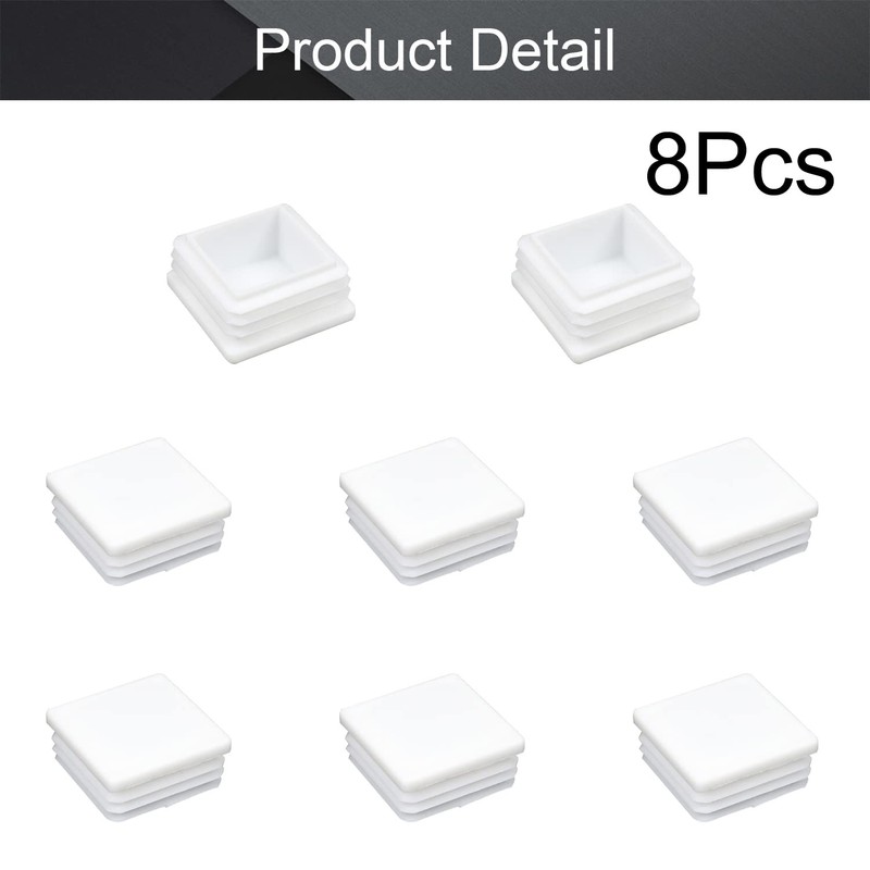 MroMax 8PCS 1.5" x 1.5" (LxW) Plastic Tubing Plug Square