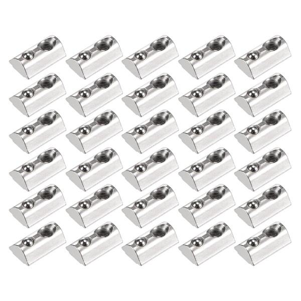 Laroal 30 Pcs M6 T Slot Nuts Roll in Spring