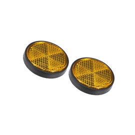 Motoforti 2pcs M6x1.0 Orange Screw Mount Warning Reflector for Motorcycle Bike Long-lasting