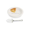 Mud Pie Circa Pie Plate with Server, White/Silver