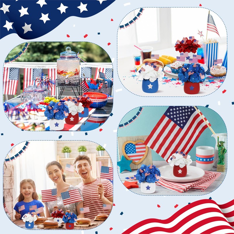 Funnymoom 6 Pack 4th of July Table Decor 250th Anniversary