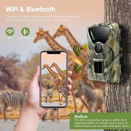 MAXDONE 1440P 32MP No Glow Night Vision Motion Activated IP66 Trail WiFi Game Camera