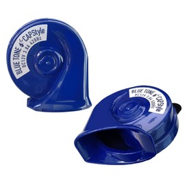 Stakeholder (Hear Sample Sound) Vehicle Inspection Horn (European Sound) for 12V Cars, Swirl Type (Set of 2), Crank Type Stays Included, Universal Horn, European Horn