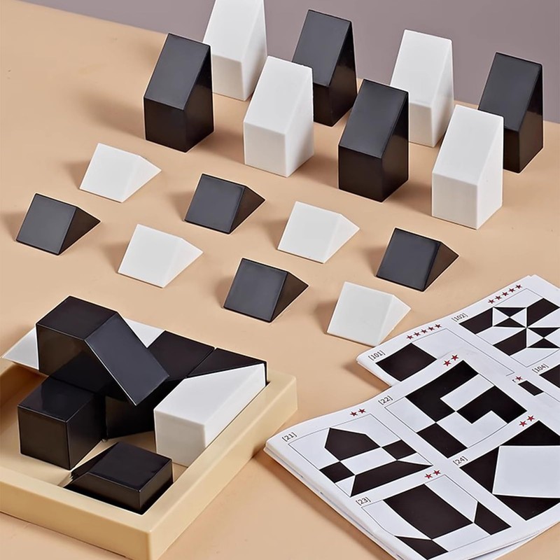 Hide Blocks, Hide Blocks, Puzzle Toy, Wooden Puzzle, 40 Topic