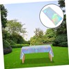 jojofuny 4pcs Iridescent Plastic Table Covers Holographic Foil Tablecloths for