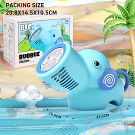 Seifenblasenmaschine Kinder – Elefant Seifenblasenspielzeug mit Akku, 5000+ Blasen/Min, Süße Seifenblasenmaschine für Jungen & Mädchen, inkl. Seifenblasenlösung, Ideal für Geburtstag, Party