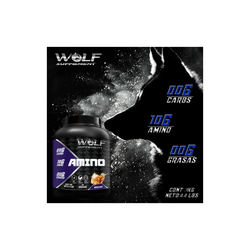 Aminoácidos En Polvo Wolf 1 Kg Varios Sabores 100 Servicios
