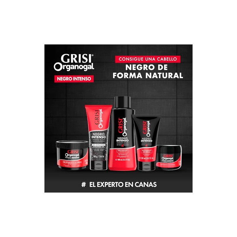 Organogal Grisi Gel Extra Firme Negro Intenso 400 Gramos