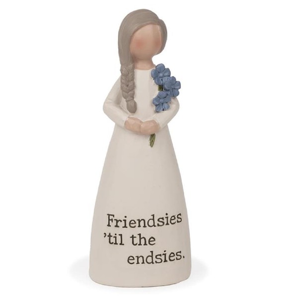 Blossom Bucket Friendsies Mini Angel Figurine, 4.25-inch Height, Resin, Home,