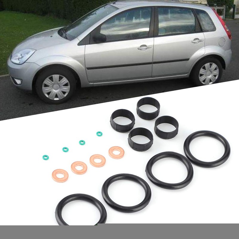 Terisass Fuel Injector Seal Kit Rubber Washer O-Ring Injector Seal