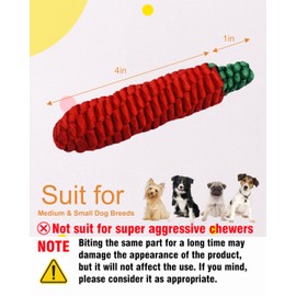 CaBYbigG Dog Rope Toy,Tug of War Dog Toy,Puppy Teething Chews,Dog Chew Toys,Red Pepper Dog Toys for Small Dogs 2024 New