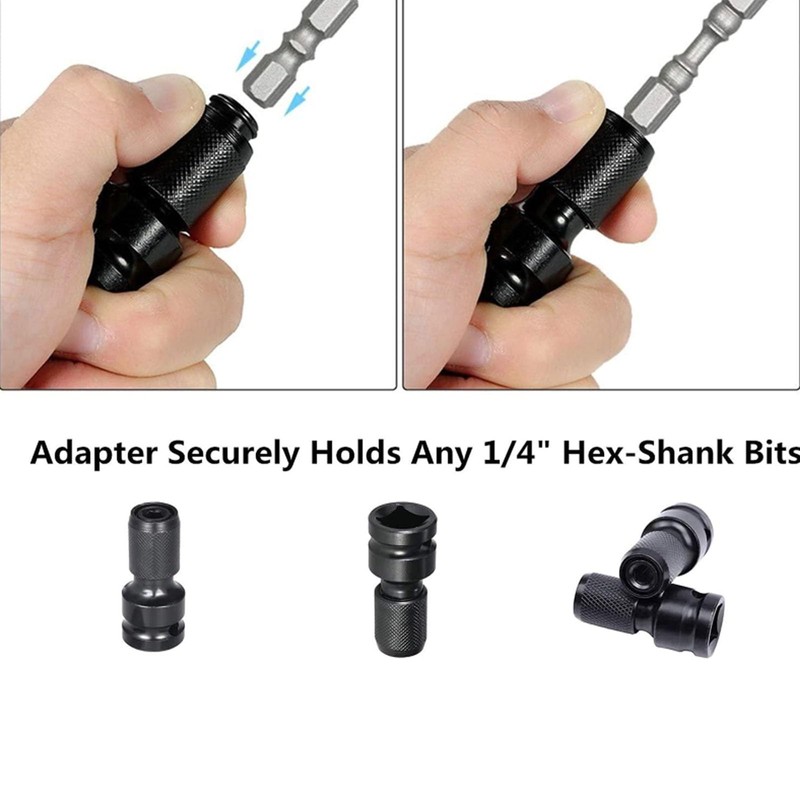 TA-VIGOR 2Pcs Nut Setter Driver Drill Bit Set, 1/4 inch