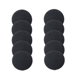 10 Pack (5 Pairs) Ultra Soft Foam Ear Cushions - Universal Replacement Earpad Covers for Office Telephone Headsets, PC Headphones & Call Center Earphones - Breathable Sponge, Black (50mm)