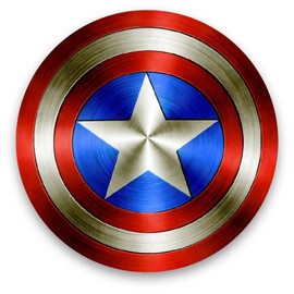 Sign Design Captain America shield Removable wall Comic Sticker decal 24"