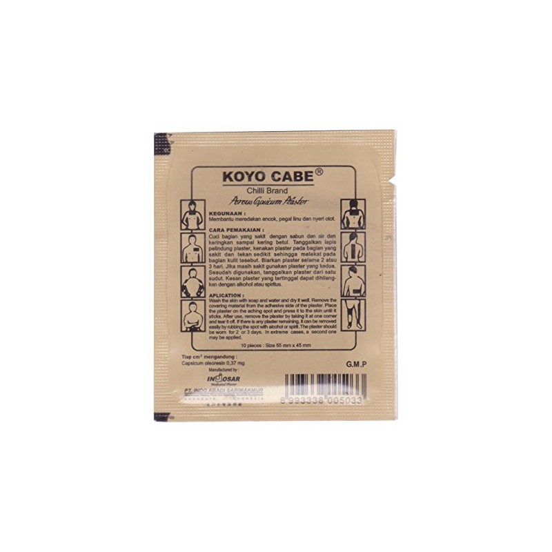 (9) - Koyo Cabe Chilli Brand Porous Capsicum Plaster, Standard