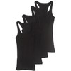 Zenana Women's Outfitters 4 Pack Basic Ribbed Racerback Tank Top,