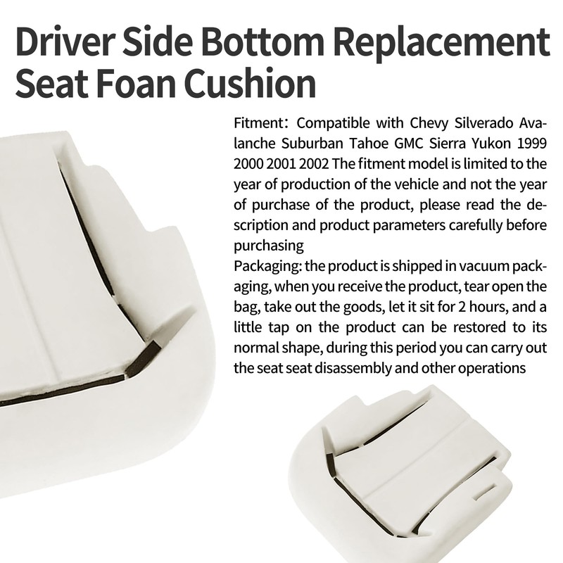 EDIETH Driver Side Bottom Replacement Seat Foan Cushion Fit for