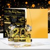 TAKEALOOKO Large 20th Work Anniversary Card - Black Gold 3D