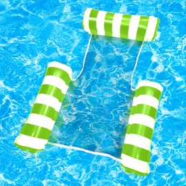 Pool Seat Floating Hammock, Water Hammock Toys Air Mattress Pool Chair Water Seat Pool Hammock Lying Mat for Adults Children (Green)