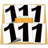 iSYFIX Black Vinyl Number 1 (One) Stickers - 6 Pack