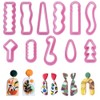 HOBBIESAY 11Pcs Polymer Clay Earring Molds Basic Clay Stamps Mini
