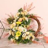 Artificial Wreath Yellow Wild Daisy Half Wreath Easter Decoration Wreath