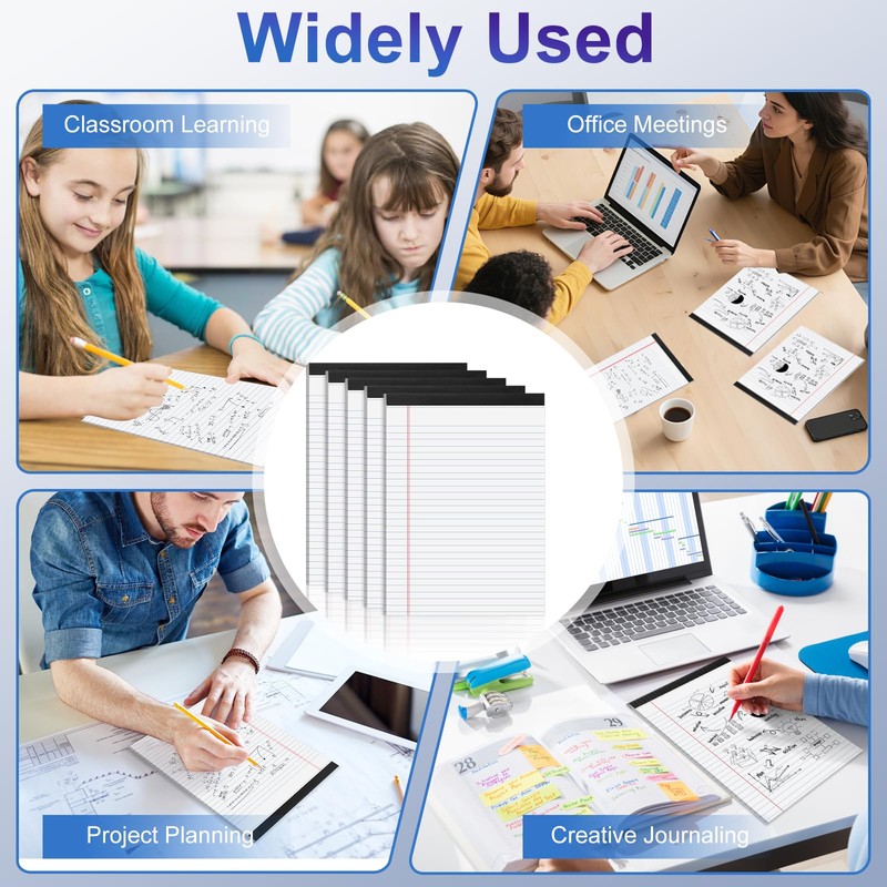 sitarcmin Legal Pads A4, 5 Pack White Notepads A4 30