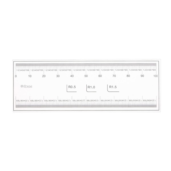 sourcing map Film Flexible Ruler 10 cm 0.1 mm Scale