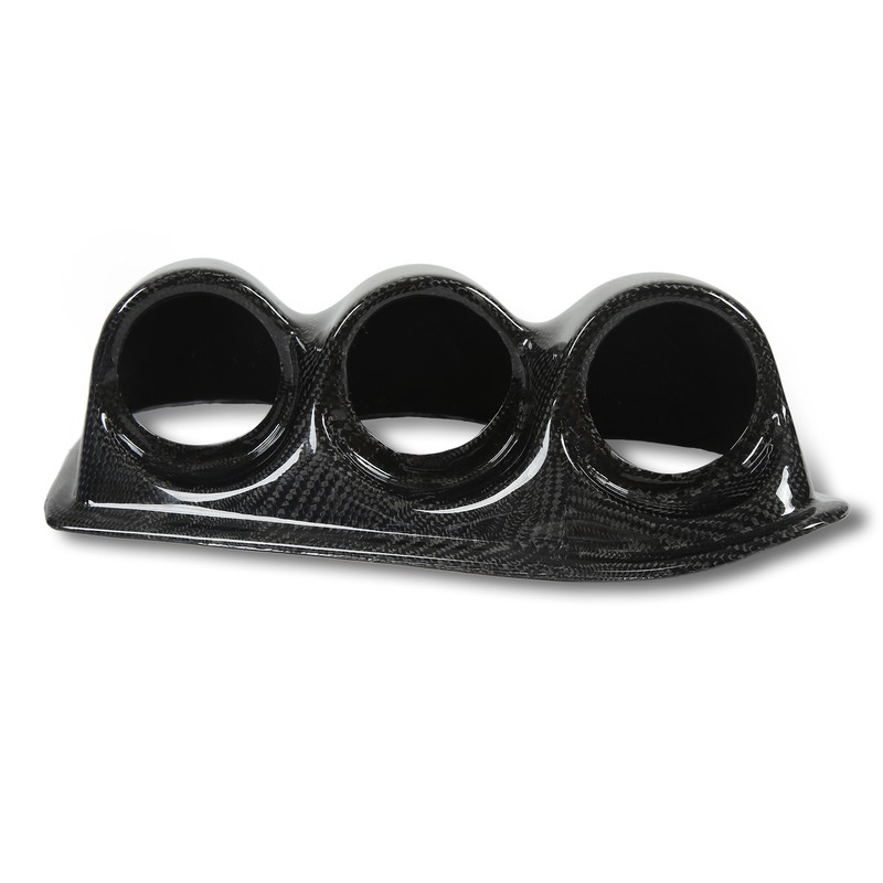 52mm Carbon Fiber Dash Board Triple Gauge Pod Holder Replacement