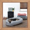 52 Inch Black Links Sherpa Bagel Dog Bed