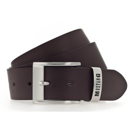 MUSTANG Classic Leather Belt W120 Dark Brown, dark brown