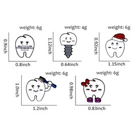 Cute Tooth Enamel Pins Dentist Health Brooch Cartoon Dentistry Badge Punk Metal Pins Jewellery Gift for Dentist Doctor Accessories, Metal