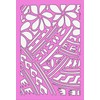 Samoan Floral Corner Stencil