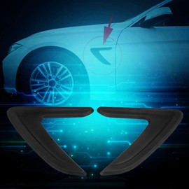 FTVOGUE Trim Trim Mudguard Sticker, Side Air Fender Sticker, 1 Pair ABS Plastic, Side Ventilation Cover for Air Conditioning for 3 Series F30 2012-2016 (Light Black)