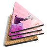 4 x Triangle Coasters - Horses in Love Valentine's Day