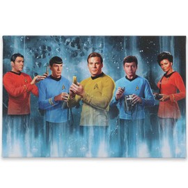 Star Trek: The Original Series Characters Gallery Wrapped Canvas Wall Decor - Vintage Star Trek Wall Art for Home Decor