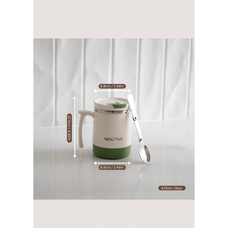 Active Travel Coffee Mugs and Cups (Grey)