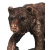 Walking Bear Statue - Bronze Electroplated 7"L Figurine Wild Life