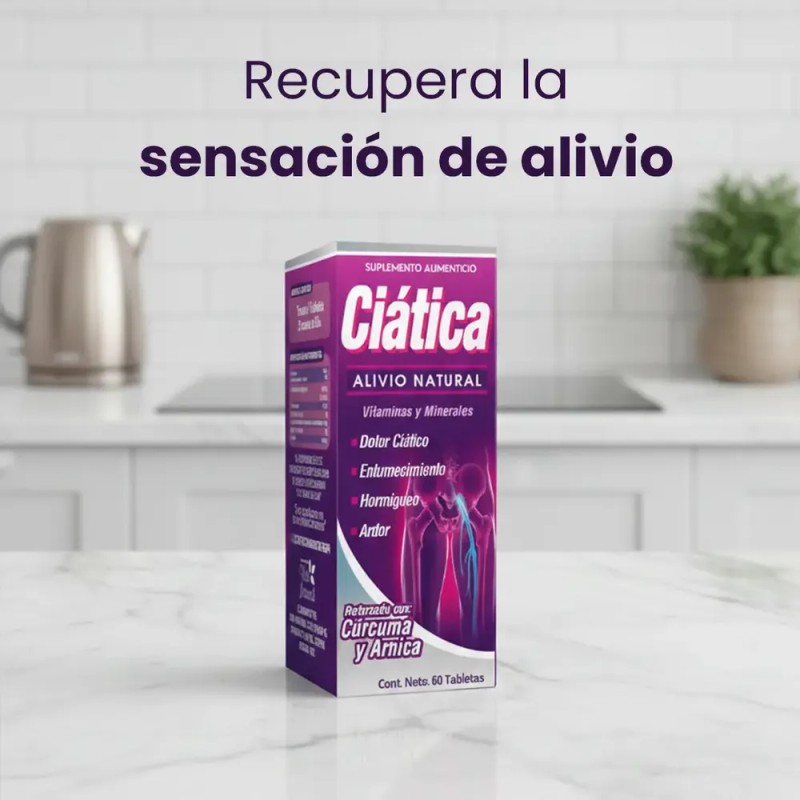 Ciática | Alivio Natural De Dolor Y Nervios | 60